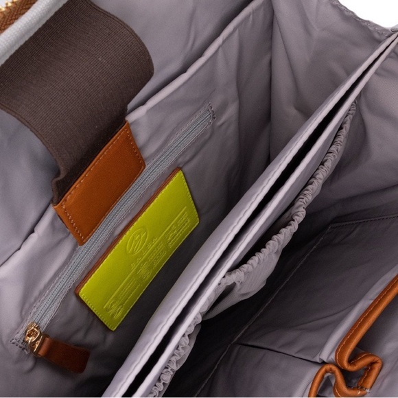 Vintage Genuine Slim Cognac Leather Laptop Backpack School/College/Work/Travel - Picture 11 of 16